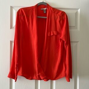 Forever 21 Women’s Orange Long Sleeve Blouse Size Large
